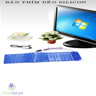 Bàn Phím Cuộn Silicon Dùng Cho Laptop, Máy Tính Bảng, PC - Hết hàng