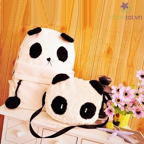 Ba Lô Vải Bố Kèm Túi Con Đeo Chéo Panda TX3940 - DT0024